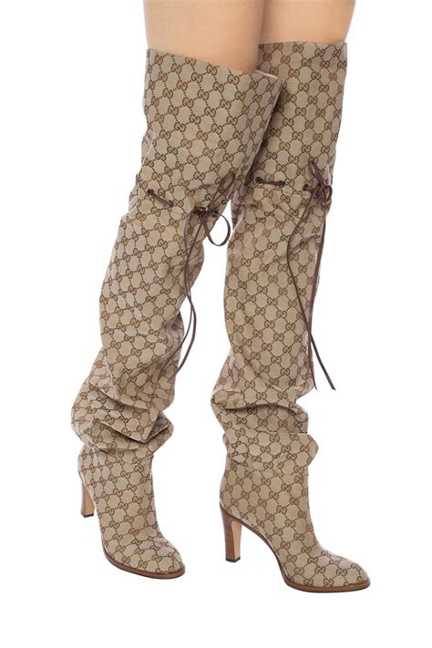 gucci bamboo limited edition boots|Gucci thigh high boots sale.